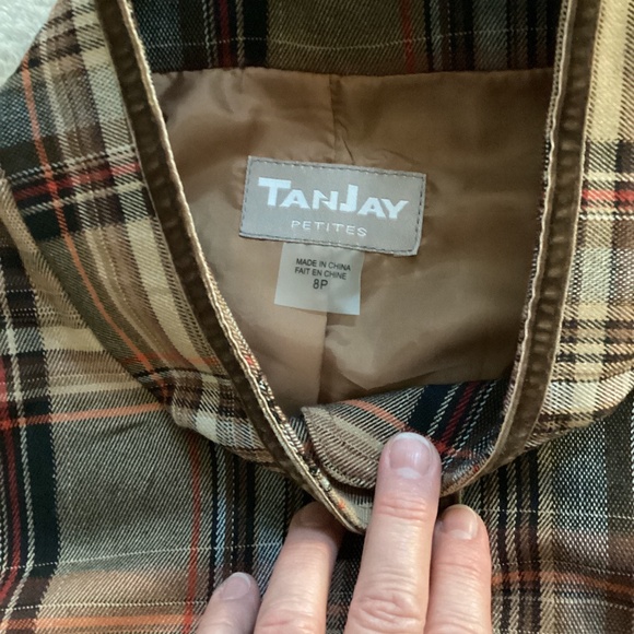NWT TanJay plaid jacket size 8P - Picture 2 of 8